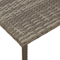 Tavolino da Giardino-Tavolo da esterno Rettangolare Grigio 40x40x37 cm Polyrattan