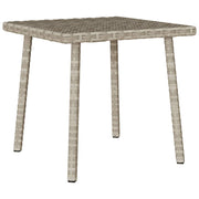 Tavolino da Giardino Rettangolare Grigio Chiaro 40x40x37 cm