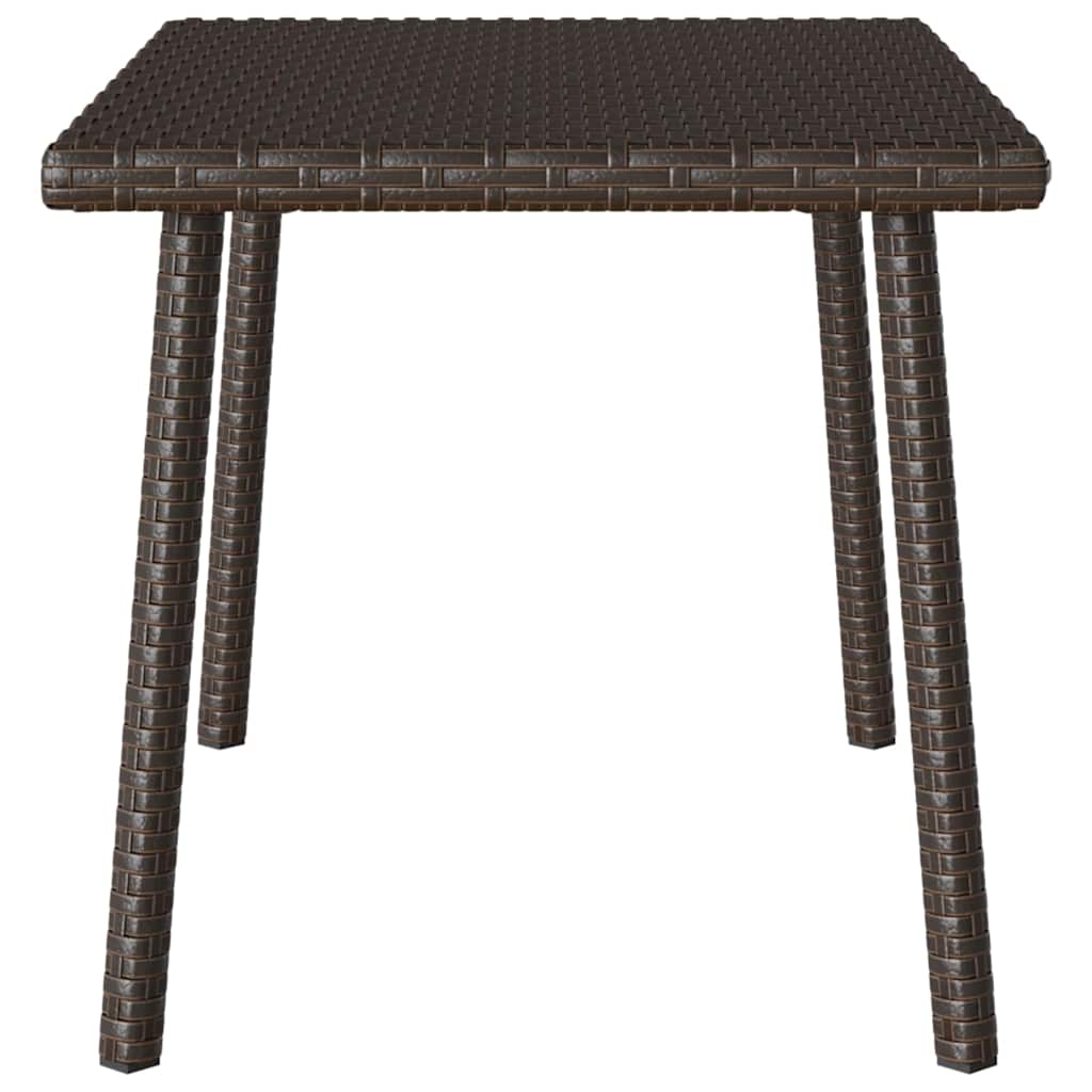 vidaXL Tavolino Giardino Rettangolare Marrone 60x40x37 cm Polyrattan