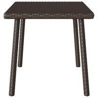 vidaXL Tavolino Giardino Rettangolare Marrone 60x40x37 cm Polyrattan