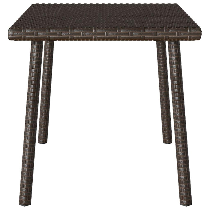 Tavolino-Tavolino da soggiorno-Tavolo Giardino Rettangolare Marrone 60x40x37 cm Polyrattan