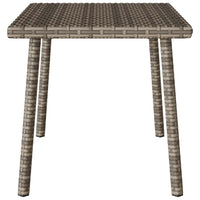 vidaXL Tavolino da Giardino Rettangolare Grigio 60x40x37 cm Polyrattan