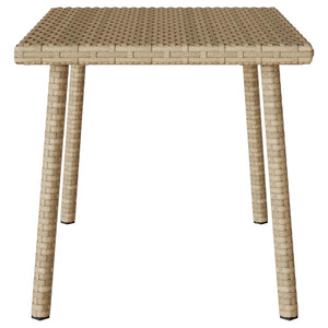 vidaXL Tavolino da Giardino Rettangolare Beige 60x40x37 cm Polyrattan