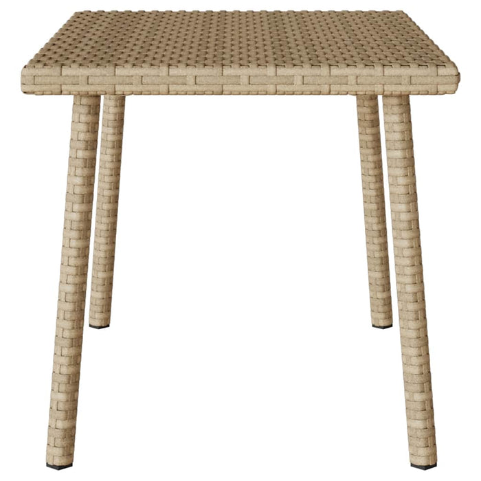 vidaXL Tavolino da Giardino Rettangolare Beige 60x40x37 cm Polyrattan