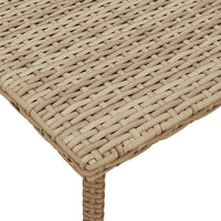 Tavolino da Giardino Rettangolare Beige 60x40x37 cm Polyrattan 4104053