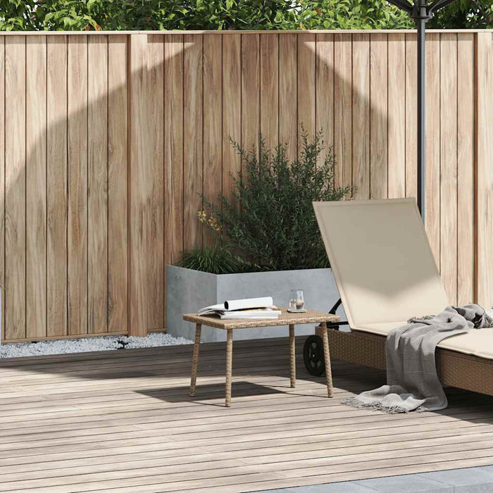 vidaXL Tavolino da Giardino Rettangolare Beige 60x40x37 cm Polyrattan