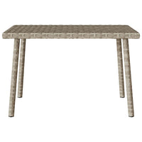 Tavolino da Giardino Rettangolare Grigio Chiaro 60x40x37 cm 4104054
