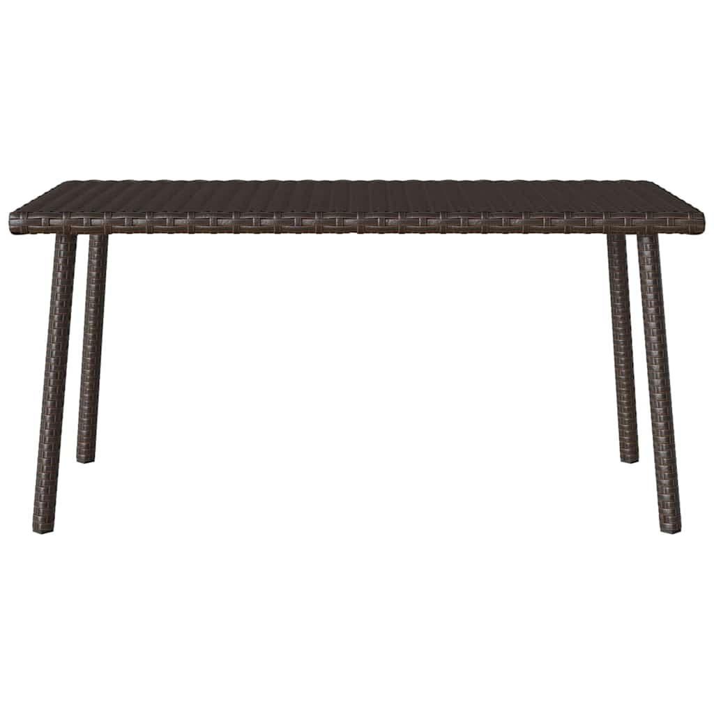 Tavolino Giardino Rettangolare Marrone 80x40x37 cm Polyrattan