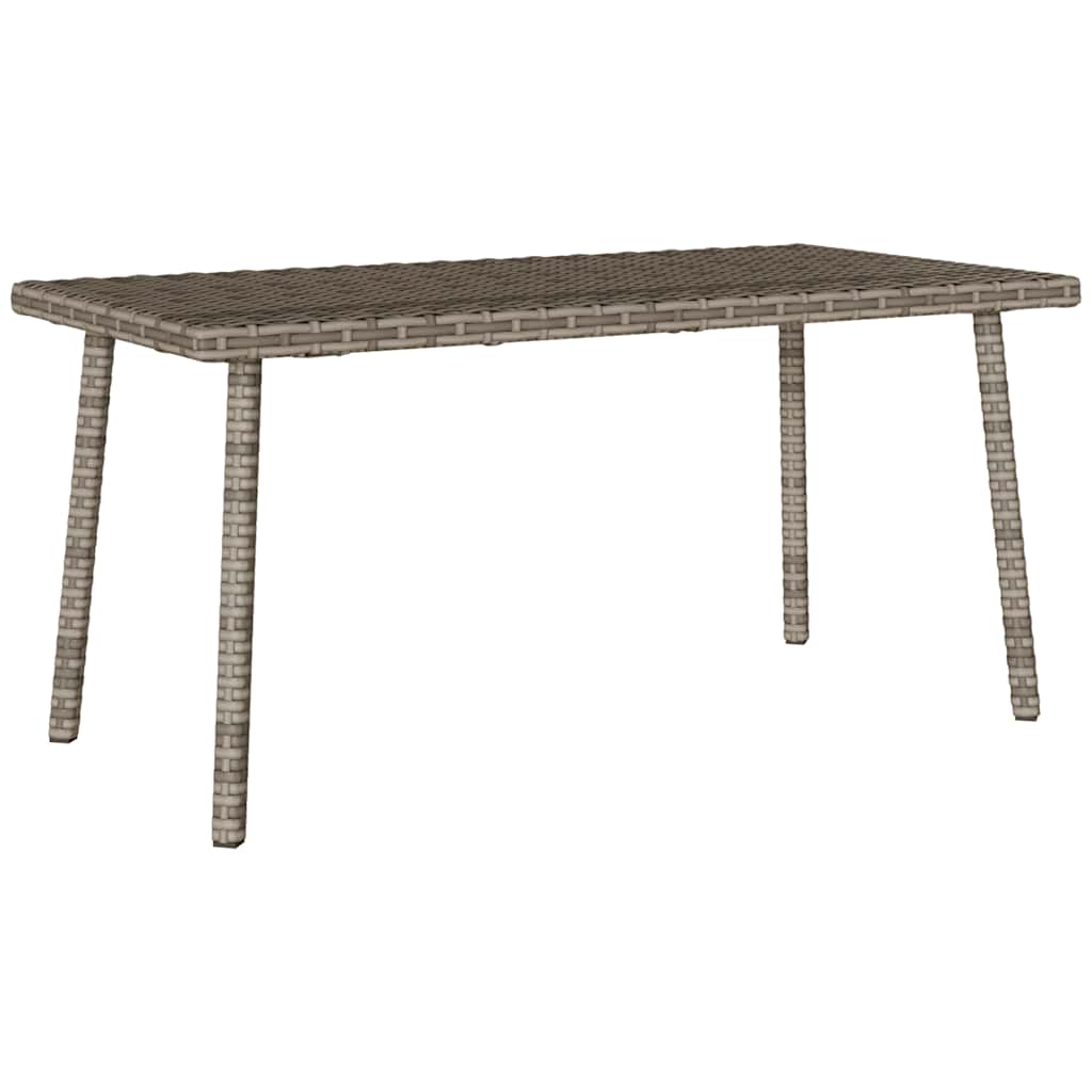 Tavolino da Giardino-Tavolo da Esterno-Tavolino da Patio Rettangolare Grigio 80x40x37 cm Polyrattan