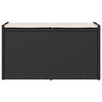 Cassapanca da Esterno con Cuscino Nera 100 cm in Polyrattan 4104060