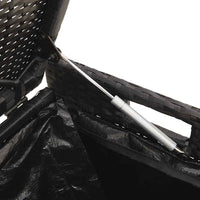 Cassapanca da Esterno con Cuscino Nera 100 cm in Polyrattan 4104060