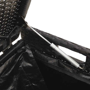 Cassapanca da Esterno con Cuscino Nera 100 cm in Polyrattan 4104060