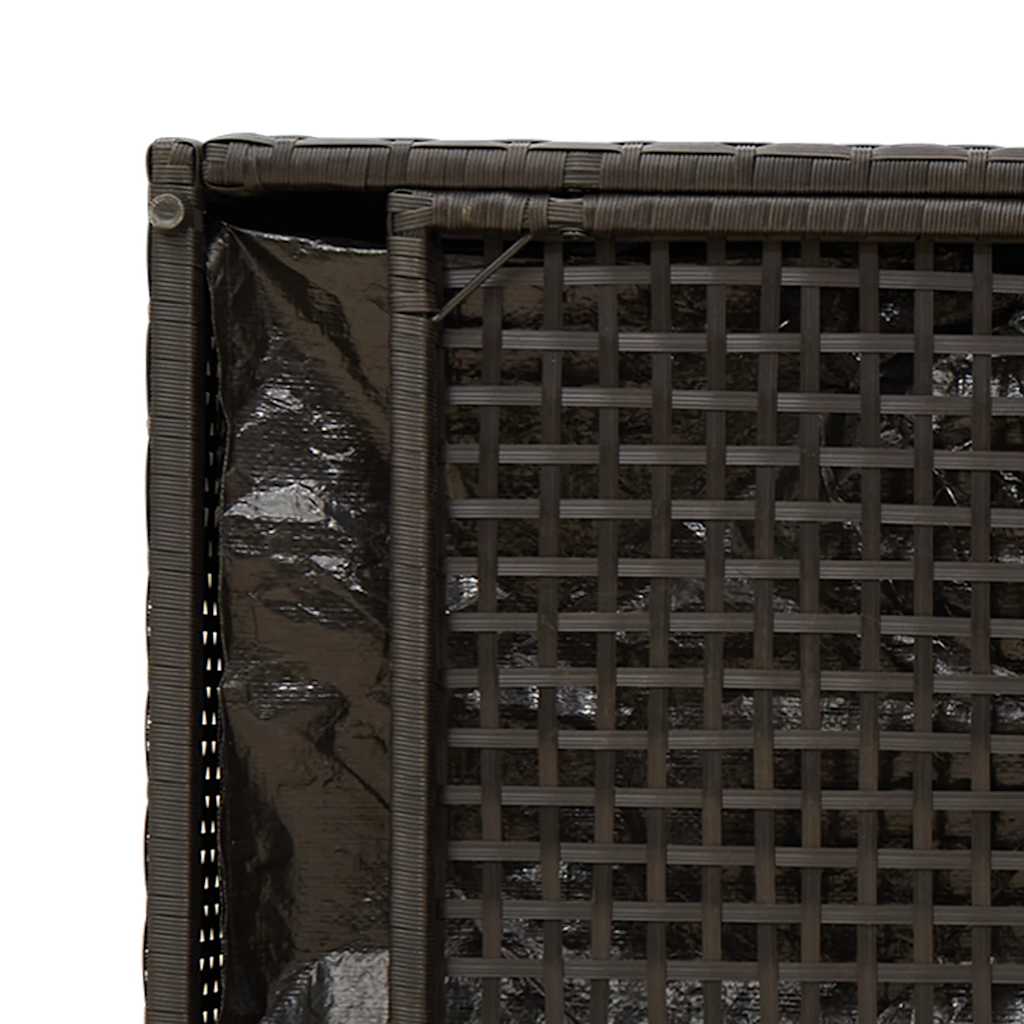 Cassapanca da Esterno con Cuscino Nera 100 cm in Polyrattan 4104060