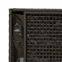 Cassapanca da Esterno con Cuscino Nera 100 cm in Polyrattan 4104060