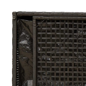 Cassapanca da Esterno con Cuscino Nera 100 cm in Polyrattan 4104060