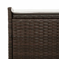 Cassapanca da Esterno con Cuscino Marrone 100 cm in Polyrattan 4104061