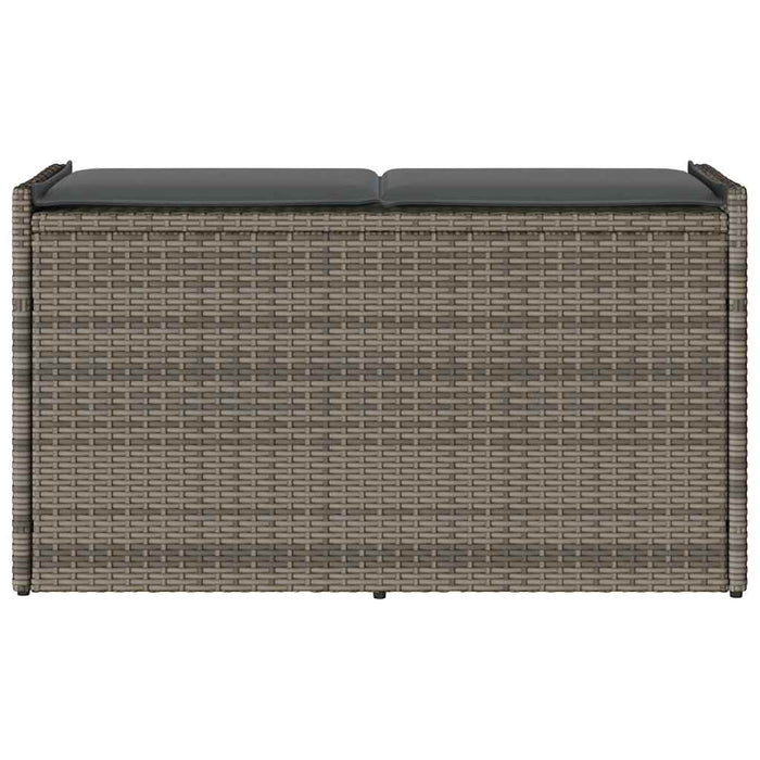 Cassapanca da Esterno con Cuscino Grigia 100 cm in Polyrattan 4104062