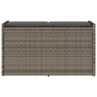 Cassapanca da Esterno con Cuscino Grigia 100 cm in Polyrattan