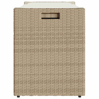 Cassapanca da Esterno con Cuscino Beige 100 cm in Polyrattan 4104064