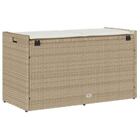 Cassapanca da Esterno con Cuscino Beige 100 cm in Polyrattan 4104064
