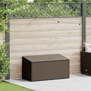 vidaXL Baule da Giardino Marrone 110x50x58 cm in Polyrattan