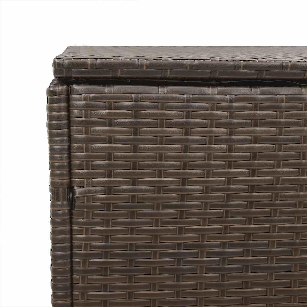 vidaXL Baule da Giardino Marrone 110x50x58 cm in Polyrattan