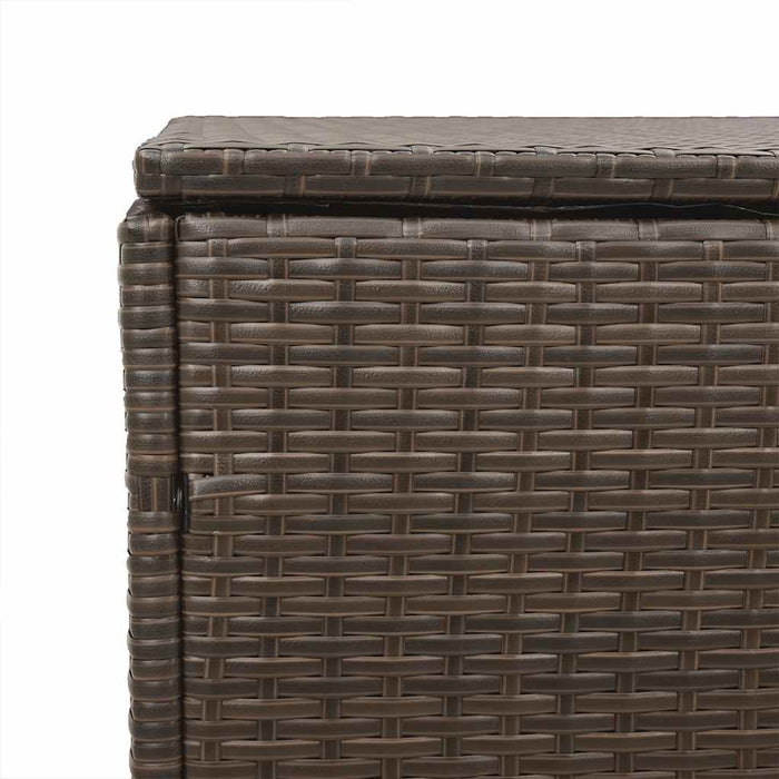 vidaXL Baule da Giardino Marrone 110x50x58 cm in Polyrattan