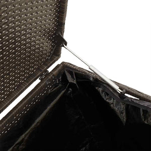vidaXL Baule da Giardino Marrone 110x50x58 cm in Polyrattan