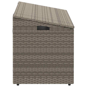 vidaXL Baule da Giardino Grigio 110x50x58 cm in Polyrattan