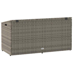 vidaXL Baule da Giardino Grigio 110x50x58 cm in Polyrattan