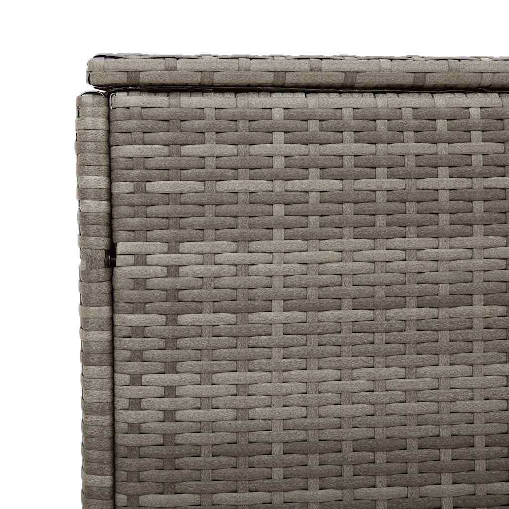 vidaXL Baule da Giardino Grigio 110x50x58 cm in Polyrattan