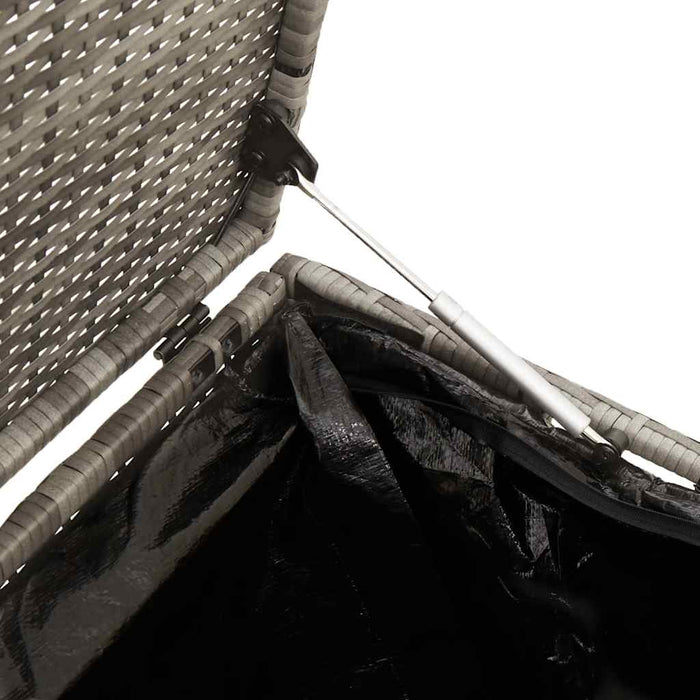 vidaXL Baule da Giardino Grigio 110x50x58 cm in Polyrattan