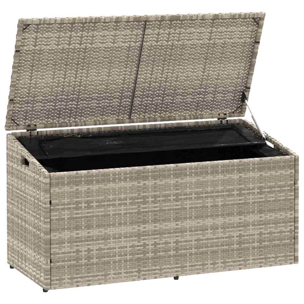 vidaXL Baule da Giardino Grigio Chiaro 110x50x58 cm in Polyrattan