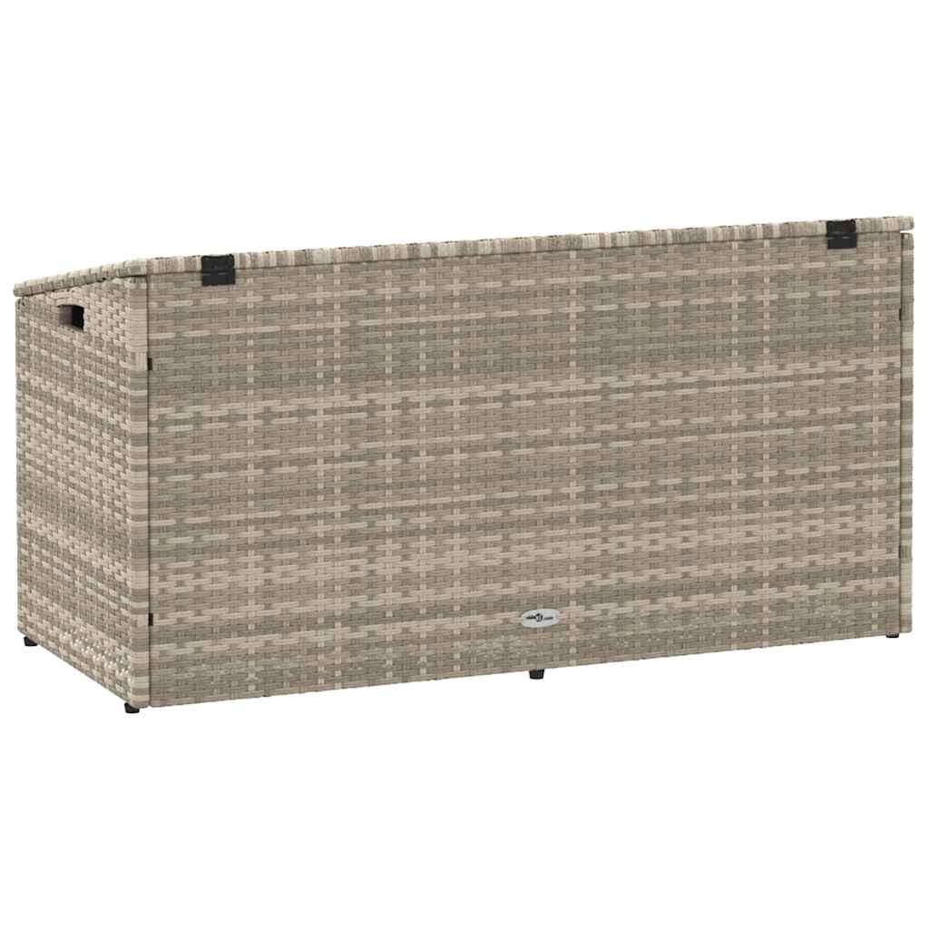 vidaXL Baule da Giardino Grigio Chiaro 110x50x58 cm in Polyrattan