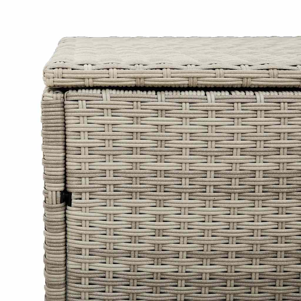 vidaXL Baule da Giardino Grigio Chiaro 110x50x58 cm in Polyrattan