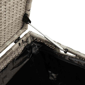 vidaXL Baule da Giardino Grigio Chiaro 110x50x58 cm in Polyrattan