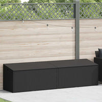 Baule da Giardino Nero 220x50x58 cm in Polyrattan 4104074