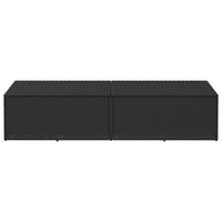 Baule da Giardino Nero 220x50x58 cm in Polyrattan 4104074