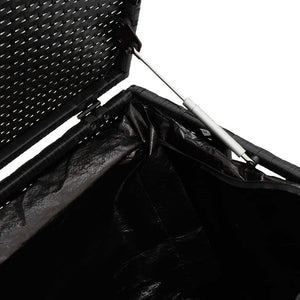 Baule da Giardino Nero 220x50x58 cm in Polyrattan 4104074