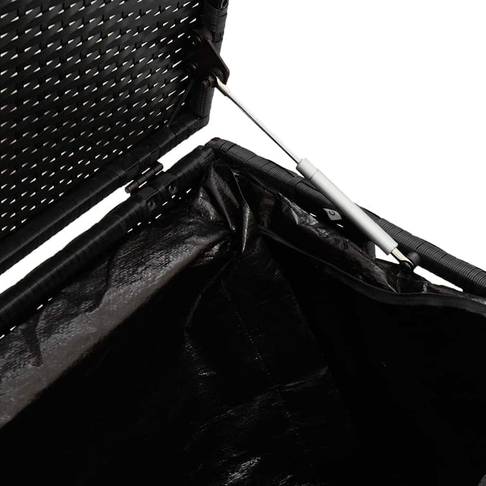 Baule da Giardino Nero 220x50x58 cm in Polyrattan 4104074