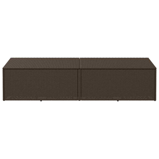 Baule da Giardino Marrone 220x50x58 cm in Polyrattan 4104075