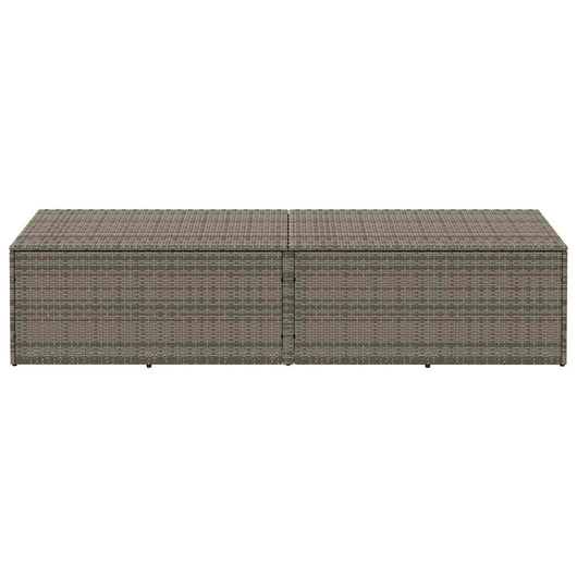 Baule da Giardino Grigio 220x50x58 cm in Polyrattan 4104076