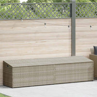 Baule da Giardino Grigio Chiaro 220x50x58 cm in Polyrattan 4104078