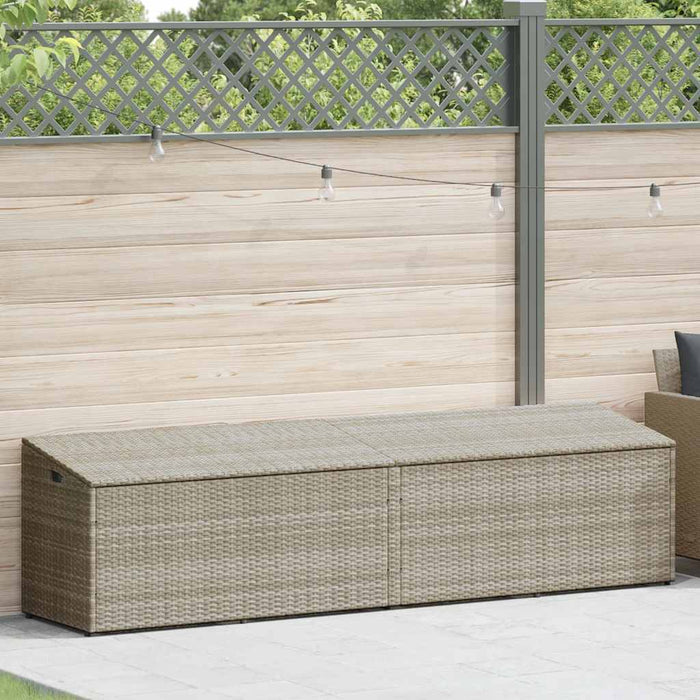 Baule da Giardino Grigio Chiaro 220x50x58 cm in Polyrattan 4104078