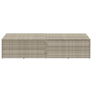 Baule da Giardino Grigio Chiaro 220x50x58 cm in Polyrattan 4104078
