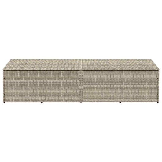 Baule da Giardino Grigio Chiaro 220x50x58 cm in Polyrattan 4104078
