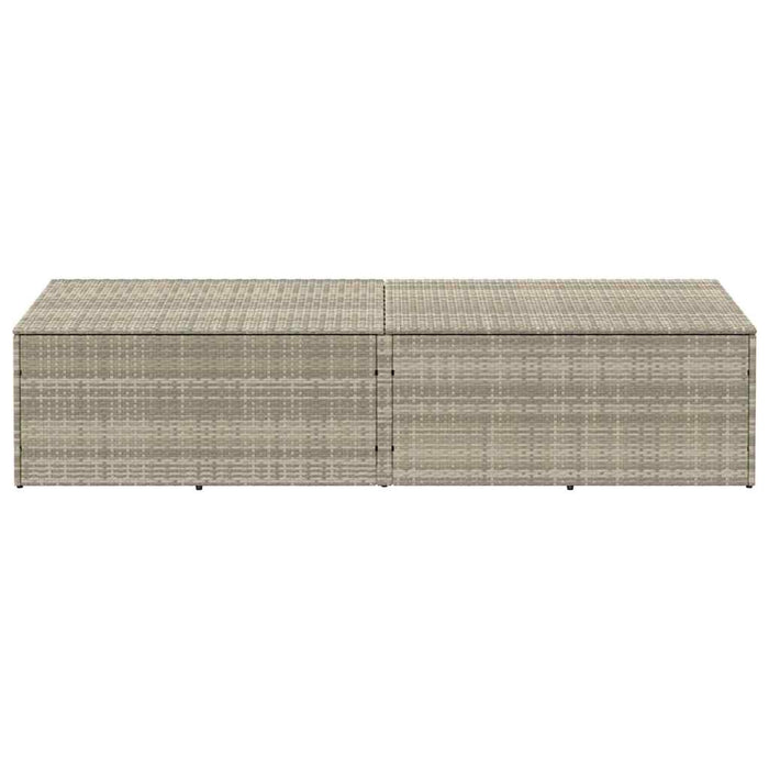 Baule da Giardino Grigio Chiaro 220x50x58 cm in Polyrattan 4104078