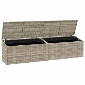 Baule da Giardino Grigio Chiaro 220x50x58 cm in Polyrattan 4104078