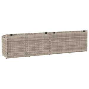 Baule da Giardino Grigio Chiaro 220x50x58 cm in Polyrattan 4104078