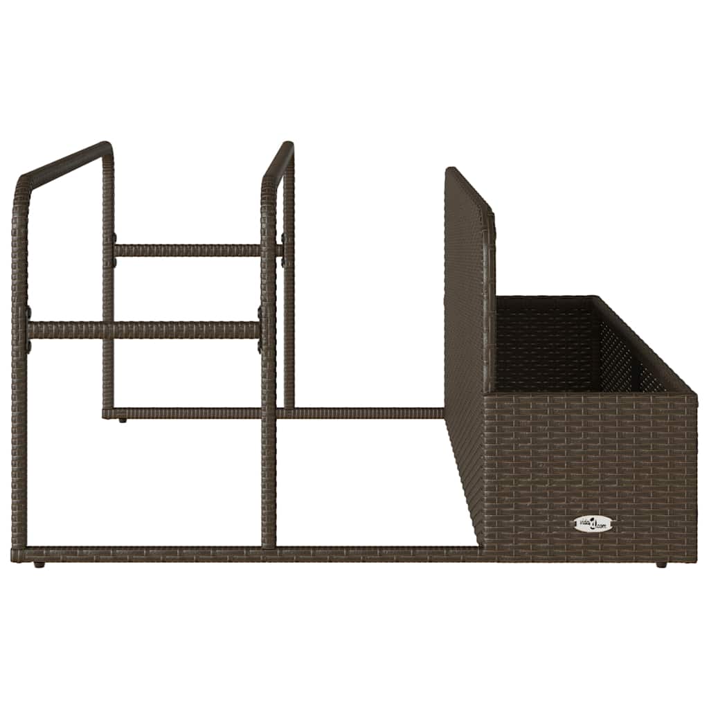 Galleggiante a Bordo Piscina Marrone 110x100x57 cm Polyrattan 4104089